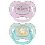 CANPOL BABIES svjetleća silikonska duda simetrična NIGHTGLOW, 2 kom