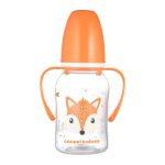 CANPOL BABIES bočica uskog vrata s ručkama CUTE ANIMALS 120ml, lisica