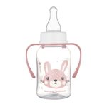 CANPOL BABIES bočica uskog vrata s ručkama CUTE ANIMALS 120ml, zec - Slika 2