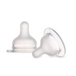 CANPOL BABIES silikonska duda za bočicu S-oblika 0m+/3m+/6m+/9m+, 2 kom