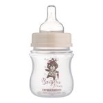 CANPOL BABIES EasyStart bočica protiv kolika sa širokim vratom BONJOUR PARIS 120 ml roza - Slika 2