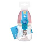 CANPOL BABIES EasyStart bočica protiv kolika sa širokim vratom BONJOUR PARIS 120 ml roza - Slika 3