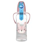 CANPOL BABIES bočica uskog vrata s ručkama CUTE ANIMALS 240ml, zec - Slika 3
