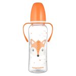 CANPOL BABIES bočica uskog vrata s ručkama CUTE ANIMALS 240ml, lisica