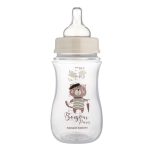 CANPOL BABIES EasyStart bočica protiv kolika sa širokim vratom BONJOUR PARIS 240 ml roza - Slika 2